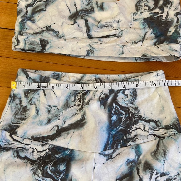 MPG leggings and sports bra set ocean white and blue XS - Picture 3 of 7